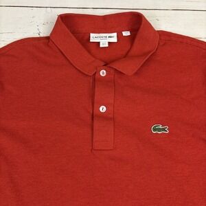 Lacoste Slim Fit Polo Shirt Mens Size 5 Large Red Short Sleeve